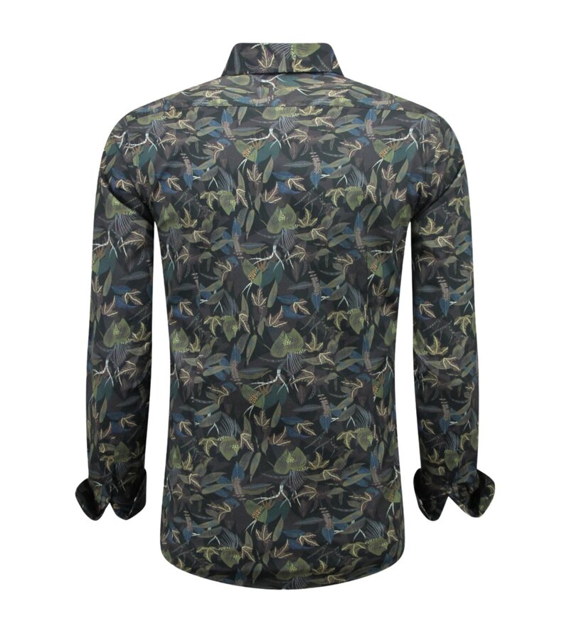 LF Camisas para Hombre - Blusa de Hombre con Manga Larga - Verde