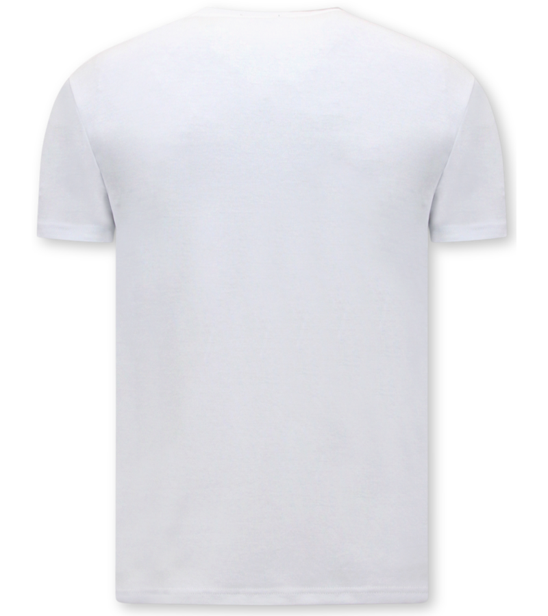 LF Camiseta de Hombre Blanca Cuello Redondo