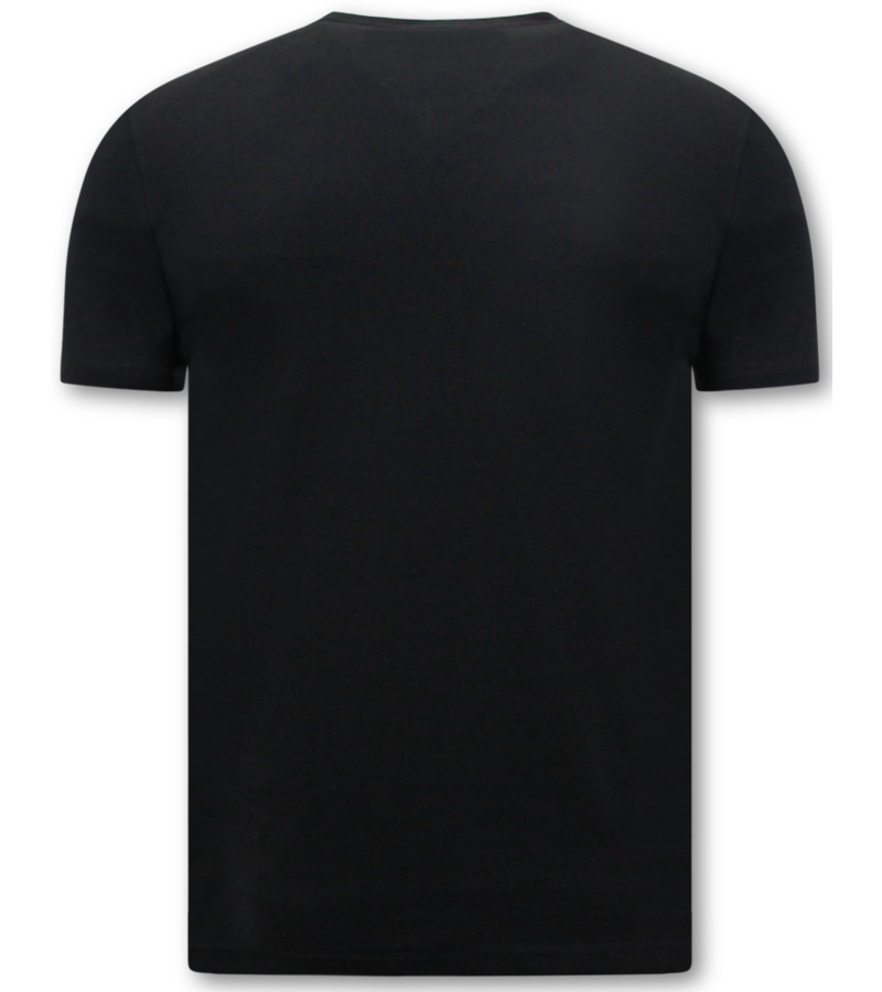 LF Camisetas Negras Hombre - Cuello Redondo