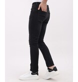 Mario Morato Vaqueros elásticos Neat Regular Fit para hombre - Vaqueros para hombre - MM-R-05 -Negro