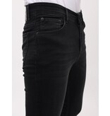 Mario Morato Vaqueros elásticos Neat Regular Fit para hombre - Vaqueros para hombre - MM-R-05 -Negro