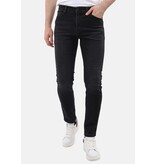Mario Morato Vaqueros elásticos Neat Regular Fit para hombre - Vaqueros para hombre - MM-R-05 -Negro