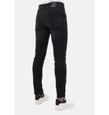 Mario Morato Vaqueros elásticos Neat Regular Fit para hombre - Vaqueros para hombre - MM-R-05 -Negro