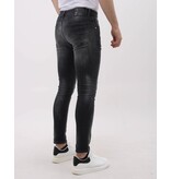 Mario Morato Vaqueros slim fit elásticos con rotos Hombre - MM-S-110 - Gris