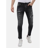 Mario Morato Vaqueros slim fit elásticos con rotos Hombre - MM-S-110 - Gris