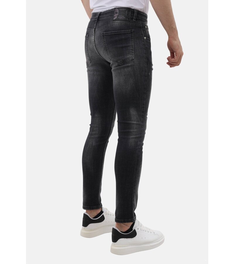 Mario Morato Vaqueros slim fit elásticos con rotos Hombre - MM-S-110 - Gris