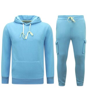TopStar Traje de jogging Hombres Adultos - Traje de casa de gran tamaño - Tejido grueso - Azul