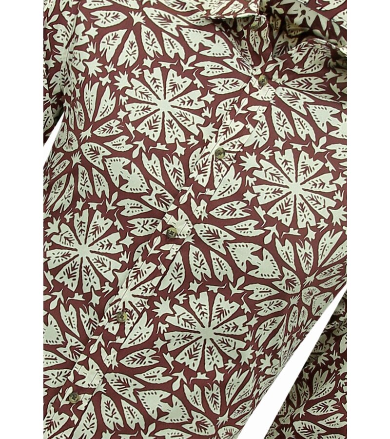 Bread & Buttons Camisas Hombre Manga Larga - Blusa Hombre Adultos - Slim Fit - Burdeos