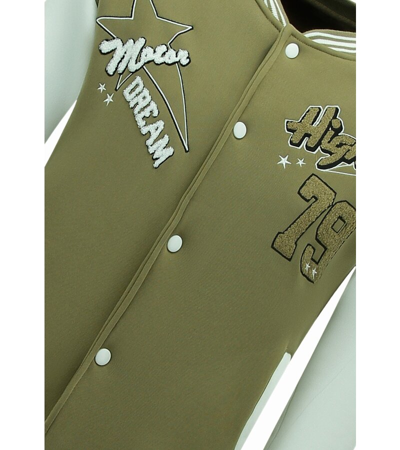 Enos Chaqueta de béisbol - Chaqueta universitaria Hombres - 903 - Marrón