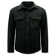 Sobrecamisa de franela con bolsillos para hombre - 501 - Negro