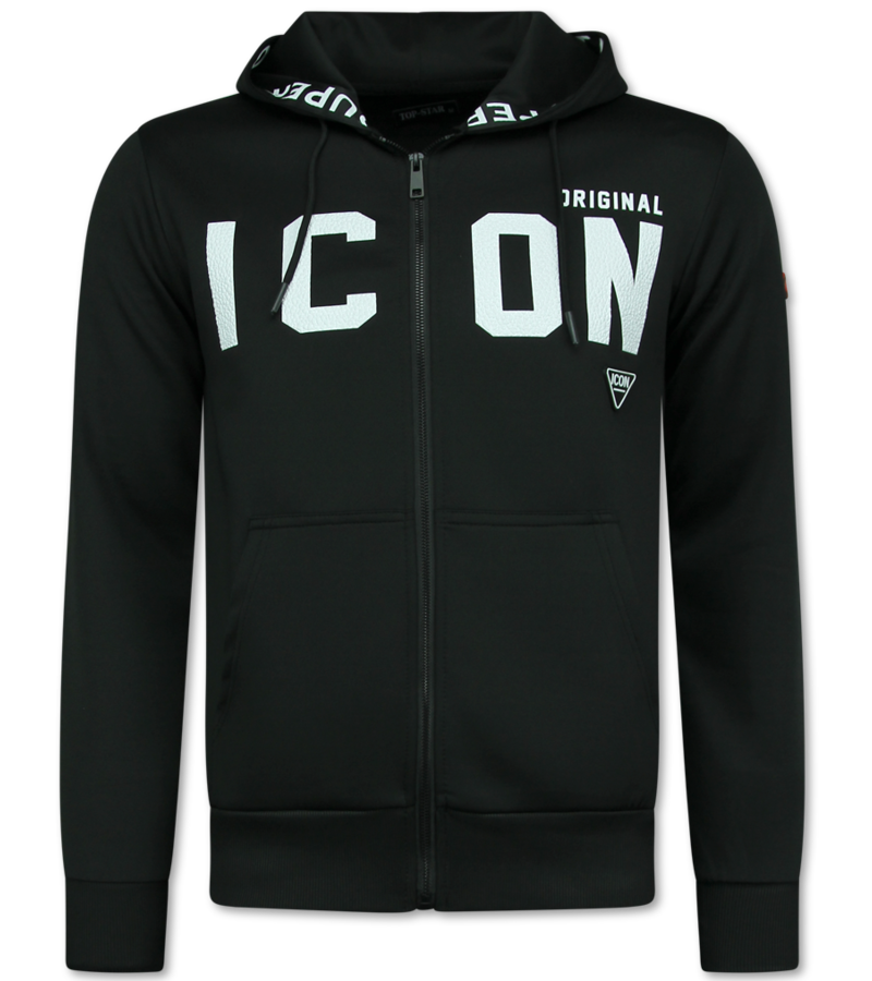 TopStar Chándal ICON para hombre - Conjunto deportivo para adultos - Conjunto de chándal para hombre - 11677 - Negro