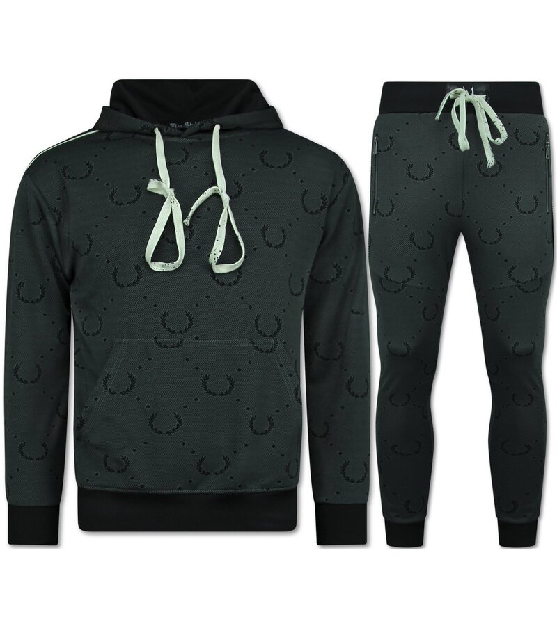 TopStar Chándal de hombre - Conjunto de chándal para hombre - Conjunto deportivo para adultos - Twinset - 3955 - Gris