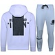 Conjunto de chándal ICON con estampado negro para hombre y adulto - Chándal para hombre - Conjunto de chándal - 3789 - Blanco