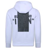 TopStar Conjunto de chándal ICON con estampado negro para hombre y adulto - Chándal para hombre - Conjunto de chándal - 3789 - Blanco