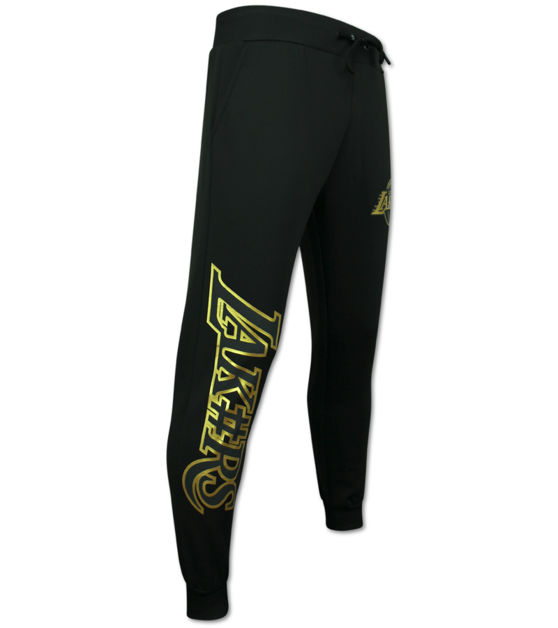 TopStar Chándal Lakers para hombre - Chándal Lakers para hombre - Conjunto local para adultos - 3793 - Negro/Dorado