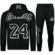 Chándal de los Lakers para hombre - Conjunto deportivo de los Lakers para hombre - Conjunto de local para adultos - 3793 - Negro/Plateado
