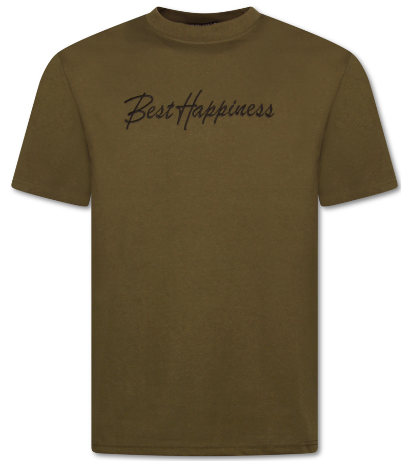 Top Star Camiseta de hombre con estampado divertido - Camiseta extragrande para hombre - Felicidad - 688 - Marrón
