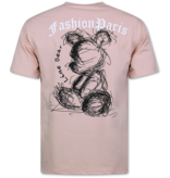Top Star Camiseta de hombre con estampado - Camiseta oversize para hombre - Camiseta divertida para hombre - Oso - 691 - Rosa
