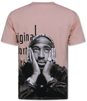 Top Star Camiseta Tupac - Camiseta estampada para hombre - Camiseta extragrande para hombre - Camiseta divertida - 697 - Rosa