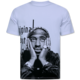 Tupac - Camiseta extragrande para hombre - Camiseta con estampado - Camiseta divertida - 697 - Blanca