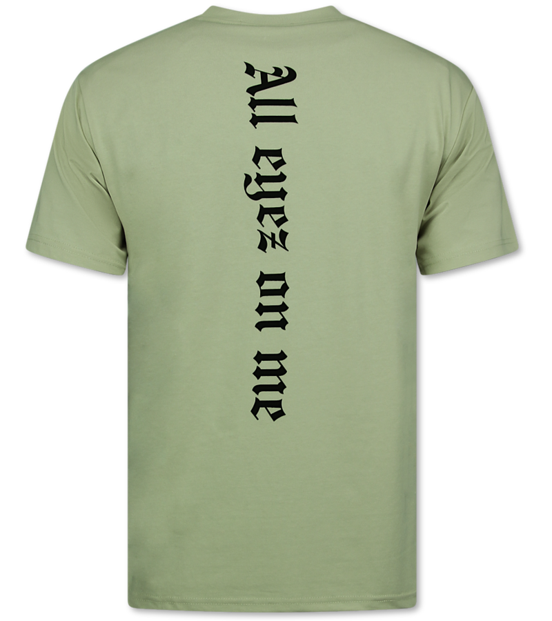 Top Star Camiseta extragrande para hombre - Camiseta con estampado para hombre - All Eyez on Me - Tupac - 685 - Marrón
