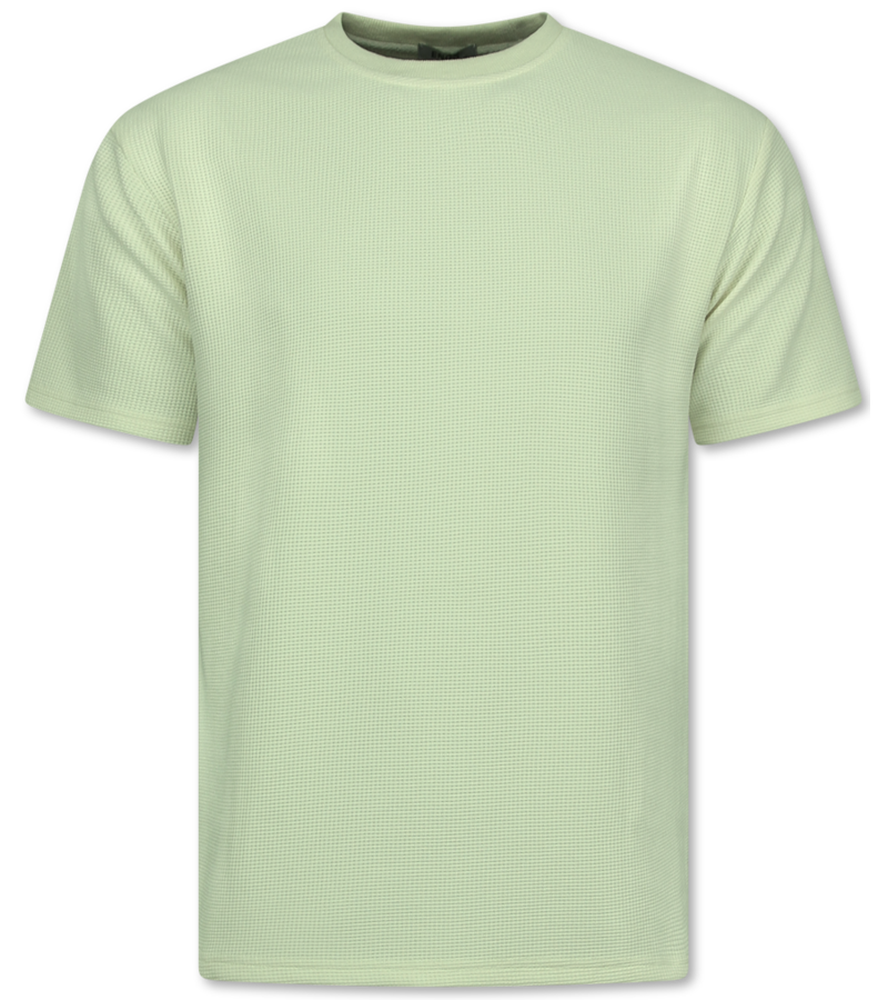 Enos Conjunto de verano para hombre - Oversize acanalado - Dos piezas - Conjunto - 918 - Beige
