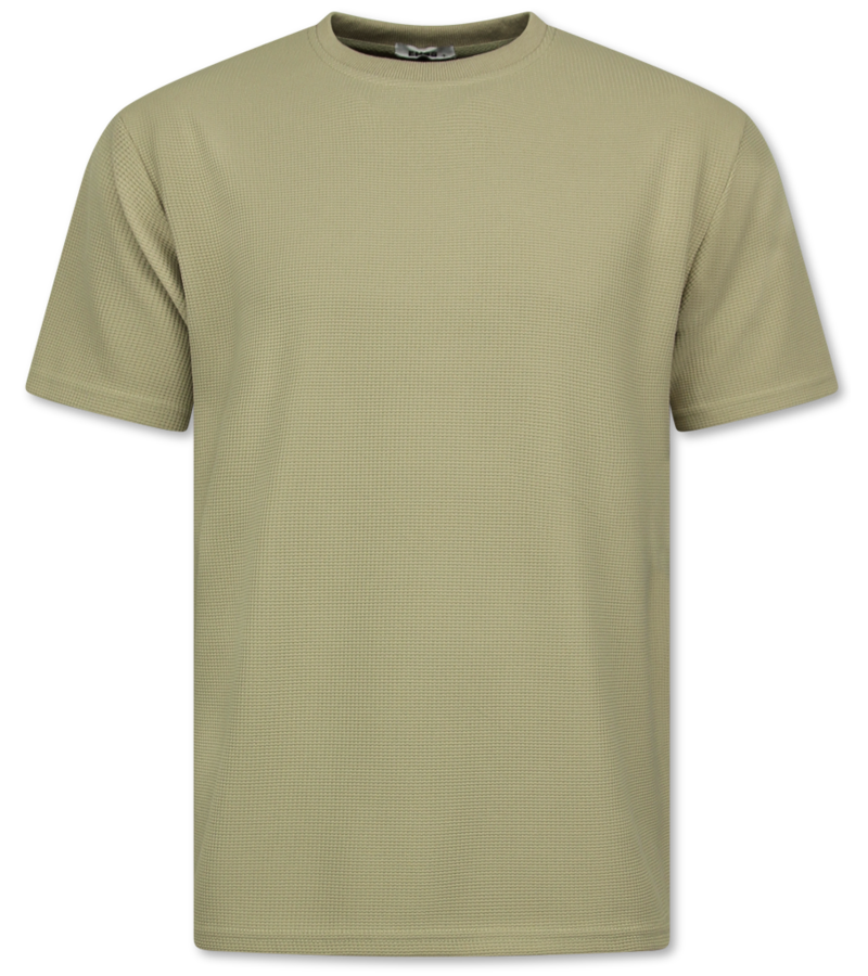 Enos Conjunto de verano para hombre - Oversize acanalado - Dos piezas - Conjunto - 918 - Marrón