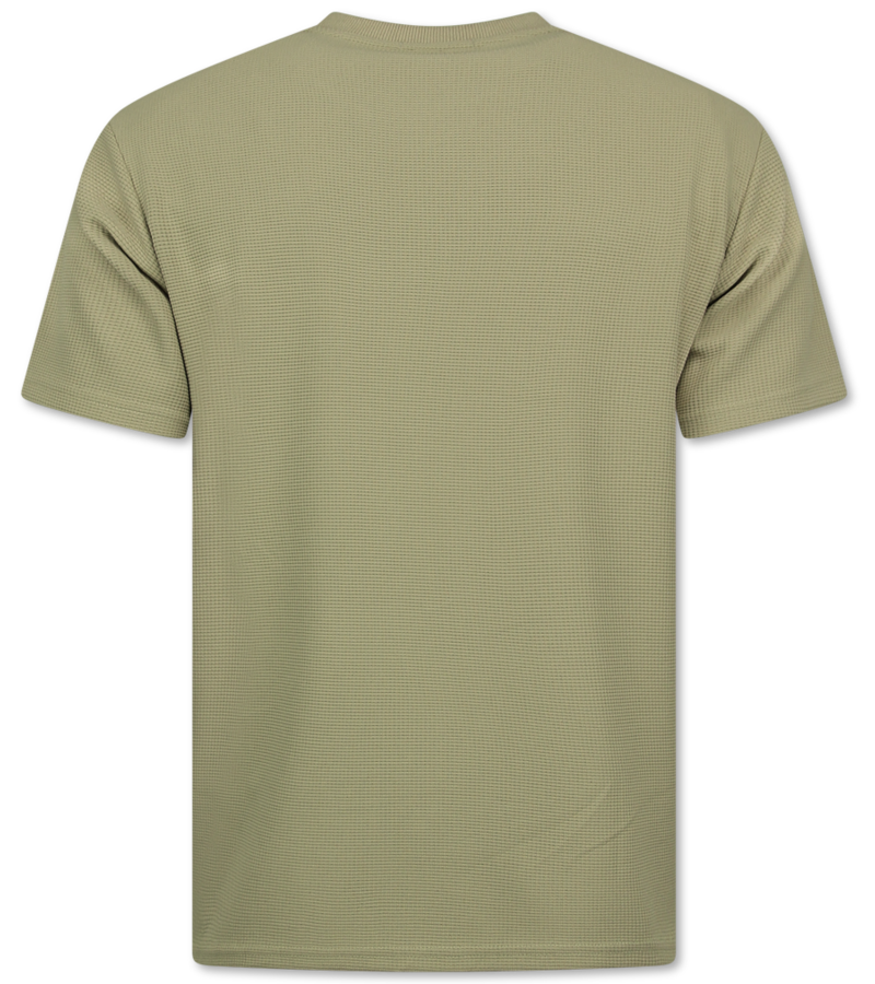 Enos Conjunto de verano para hombre - Oversize acanalado - Dos piezas - Conjunto - 918 - Marrón