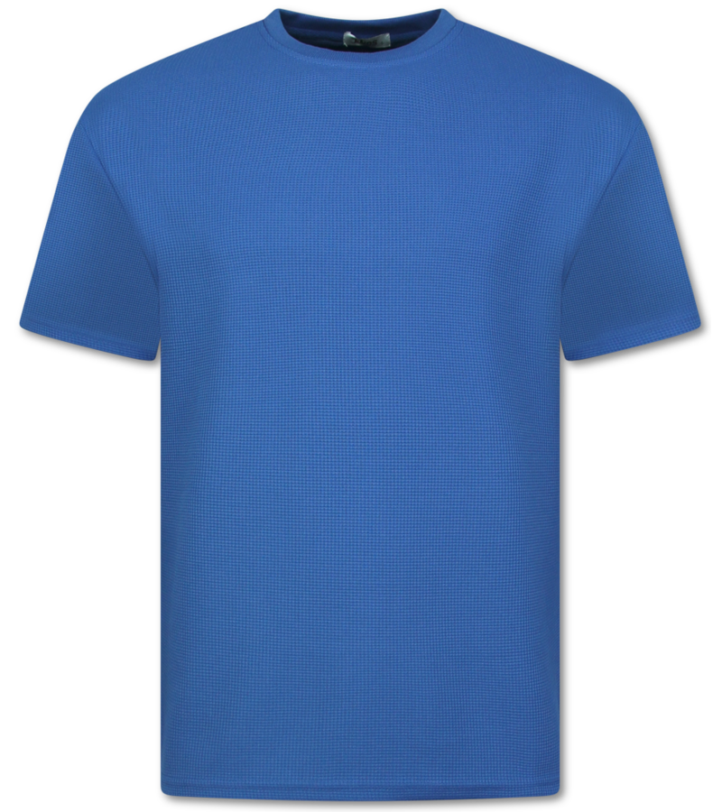 Enos Conjunto de verano para hombre - Oversize acanalado - Dos piezas - Conjunto - 918 - Azul