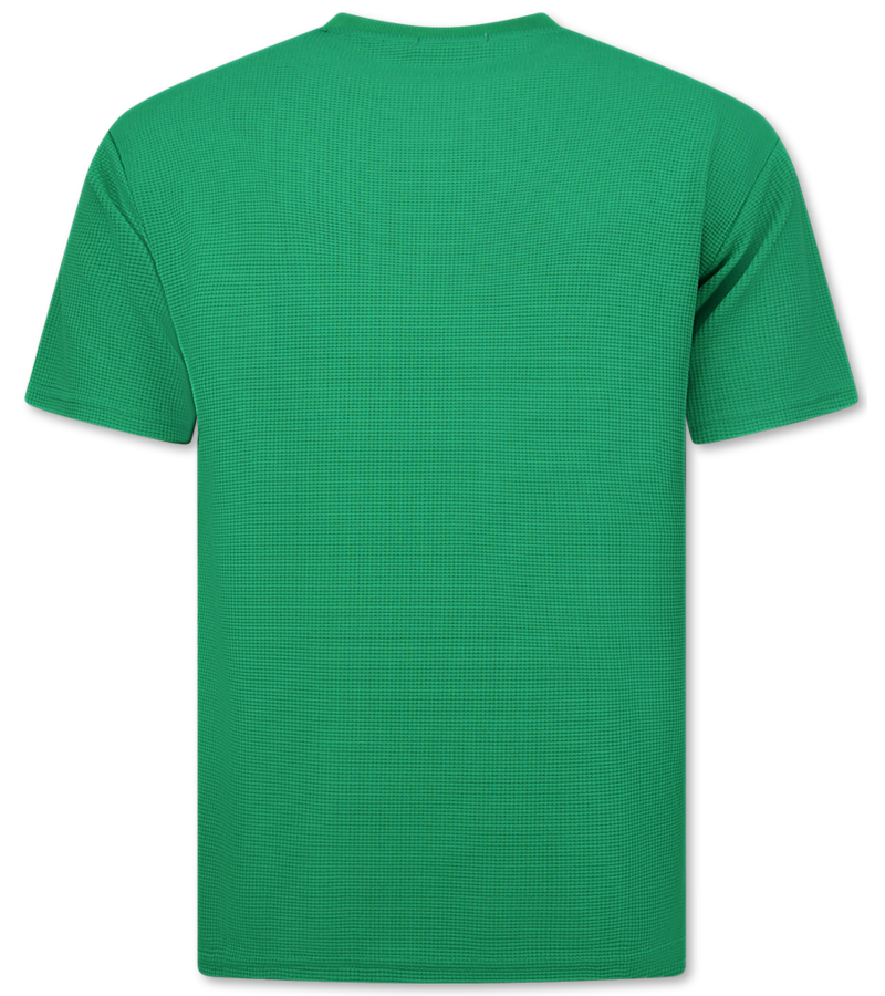Enos Conjunto de verano para hombre - Oversize acanalado - Dos piezas - Conjunto - 918 - Verde