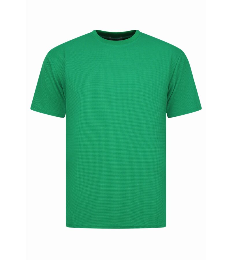 Enos Conjunto de verano para hombre - Oversize acanalado - Dos piezas - Conjunto - 918 - Verde