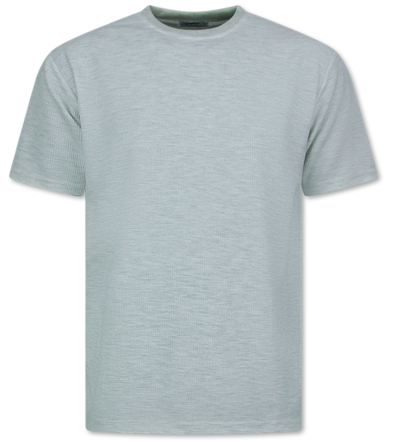 Enos Conjunto de verano para hombre - Oversize acanalado - Dos piezas - Conjunto - 918 - Gris