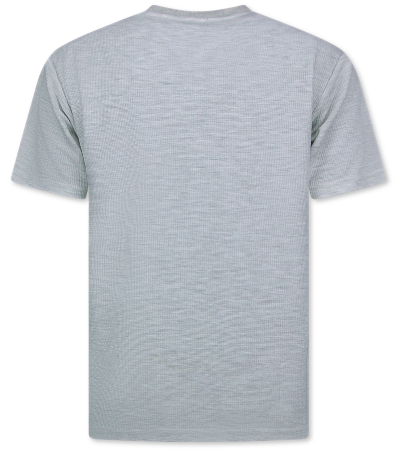 Enos Conjunto de verano para hombre - Oversize acanalado - Dos piezas - Conjunto - 918 - Gris