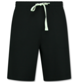 Enos Conjunto de verano para hombre - Oversize acanalado - Dos piezas - Conjunto - 918 - Negro