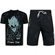 Twinset Dragon Ball - Conjunto de verano para hombre - Conjunto Dragon Ball - Conjuntos combinados - 1681 - Negro