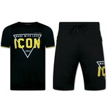 Top Star Conjunto de verano para hombre ICON - Twinset ICON - Conjuntos combinados - 11818 - Negro/Amarillo