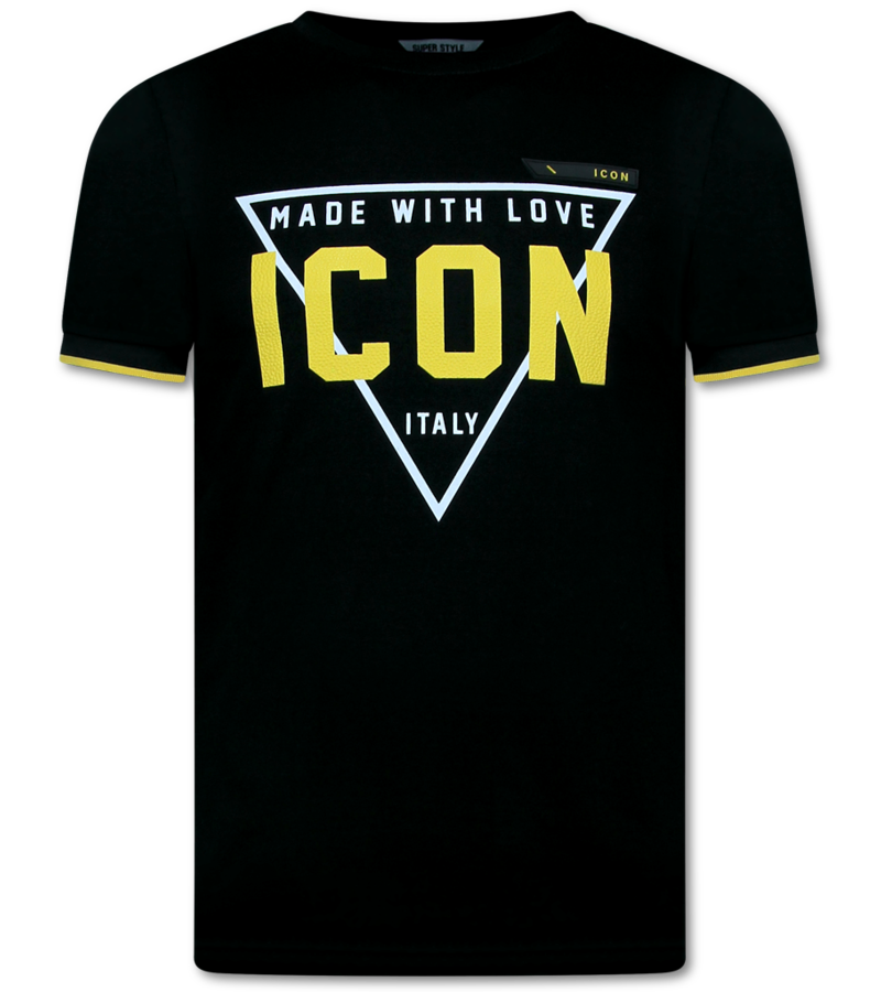 Top Star Conjunto de verano para hombre ICON - Twinset ICON - Conjuntos combinados - 11818 - Negro/Amarillo