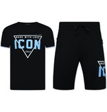 Top Star Conjunto de verano para hombre ICON - Twinset ICON - Conjuntos combinados - 11818 - Negro/Azul