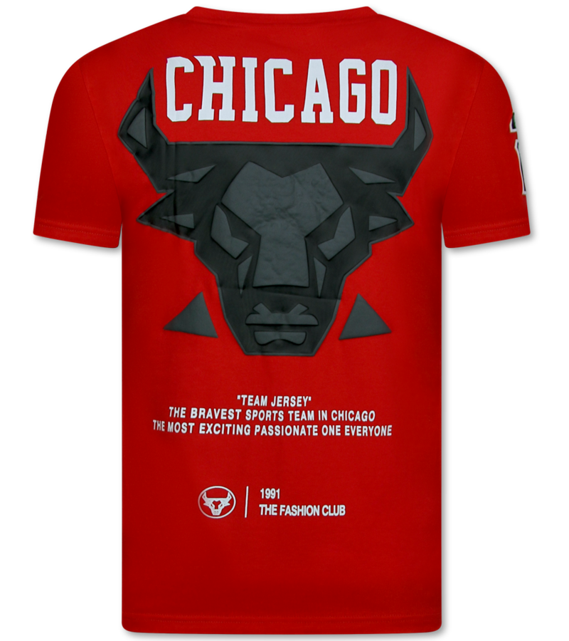 Top Star Conjunto de verano BULLS para hombre - Twinset BULLS - conjuntos combinados - 1685 - rojo