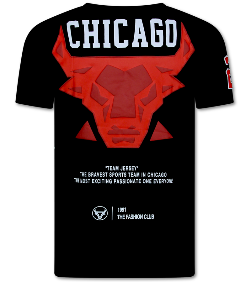 Top Star Conjunto de verano BULLS para hombre - Twinset BULLS - Conjuntos combinados - 1685 - Rojo/Negro