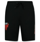 Top Star Conjunto de verano BULLS para hombre - Twinset BULLS - Conjuntos combinados - 1685 - Rojo/Negro