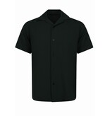 Enos Conjunto de dos piezas - Camisa holgada de canalé - Conjunto de verano para hombre - Conjunto de dos piezas - 915 - Negro
