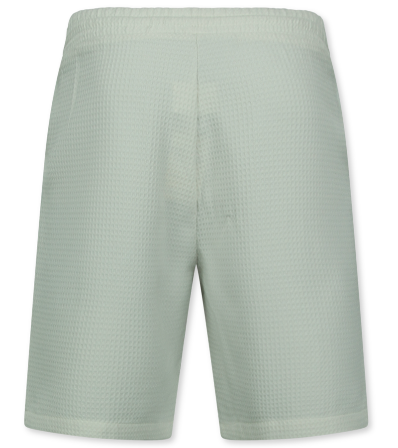 Martina Camisa oversize acanalada - Conjunto de verano para hombre - Dos piezas - Conjunto - 0095 - Beige