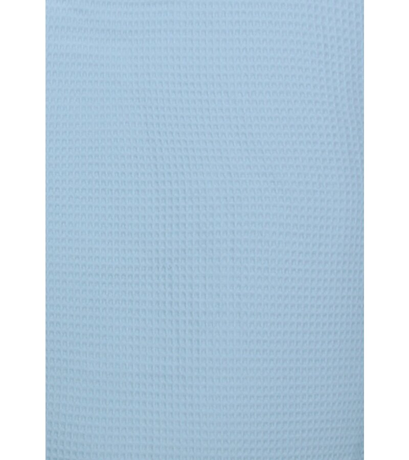 Martina Camisa holgada acanalada - Conjunto de verano para hombre - Dos piezas - Conjunto - 0095 - Azul