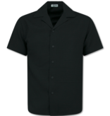 Martina Camisa oversize acanalada - Conjunto de verano para hombre - Dos piezas - Conjunto - 0095 - Negro