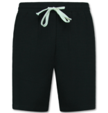 Martina Camisa oversize acanalada - Conjunto de verano para hombre - Dos piezas - Conjunto - 0095 - Negro