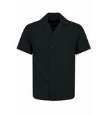 Martina Camisa oversize acanalada - Conjunto de verano para hombre - Dos piezas - Conjunto - 0095 - Negro