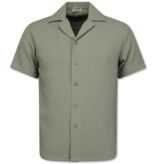 Martina Camisa oversize acanalada - Conjunto de verano para hombre - Conjunto de dos piezas - Conjunto - 0095 - Gris