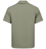 Martina Camisa oversize acanalada - Conjunto de verano para hombre - Conjunto de dos piezas - Conjunto - 0095 - Gris