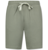 Martina Camisa oversize acanalada - Conjunto de verano para hombre - Conjunto de dos piezas - Conjunto - 0095 - Gris